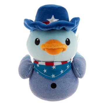 Quackerz Patriotic Cowboy Duck Plush, 6"