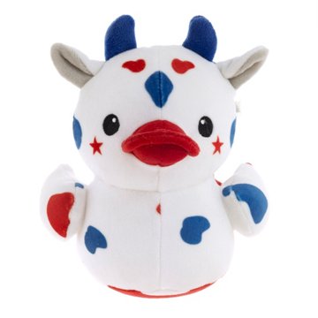 Quackerz Patriotic Cow Duck Plush, 6"