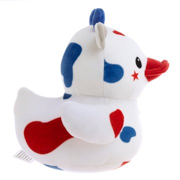 Quackerz Patriotic Cow Duck Plush, 6"