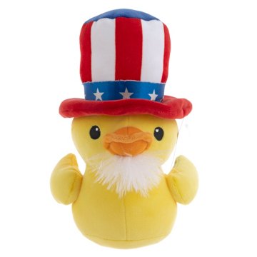 Quackerz Patriotic Uncle Sam Duck Plush, 6"