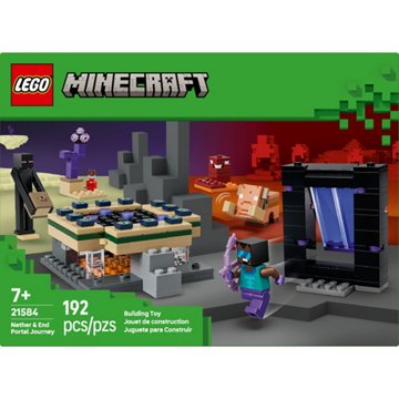 LEGO Minecraft Nether & End Portal Journey Building Set, 192 pc