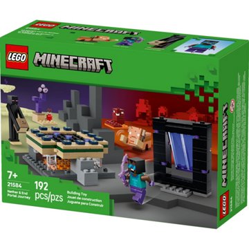 LEGO Minecraft Nether & End Portal Journey Building Set, 192 pc