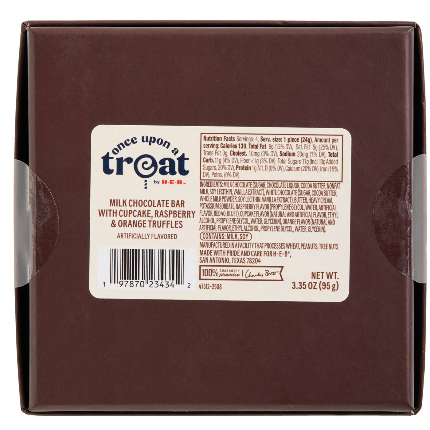 Once Upon a Treat by H-E-B Milk Chocolate Bar & Assorted Truffles Easter Gift Box, 4 pc; image 3 of 3