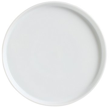 our goods Round White Porcelain Dinner Plate, 10.5"
