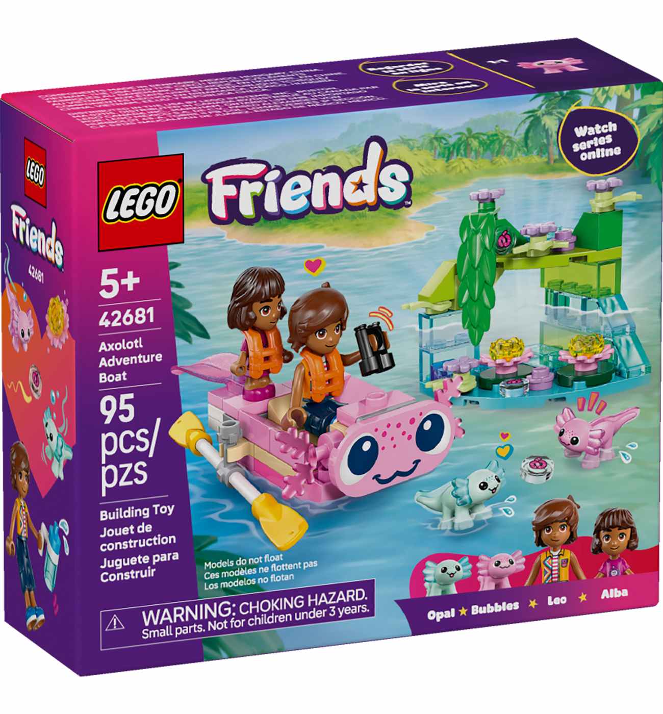LEGO Friends Axolotl Adventure Boat Building Set; image 2 of 8