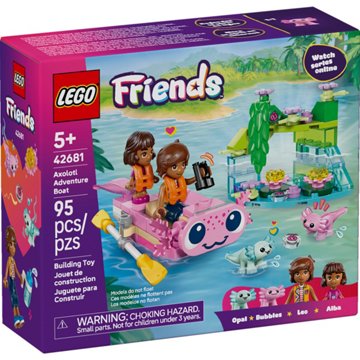 LEGO Friends Axolotl Adventure Boat Building Set, 95 pc
