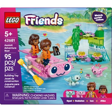 LEGO Friends Axolotl Adventure Boat Building Set, 95 pc