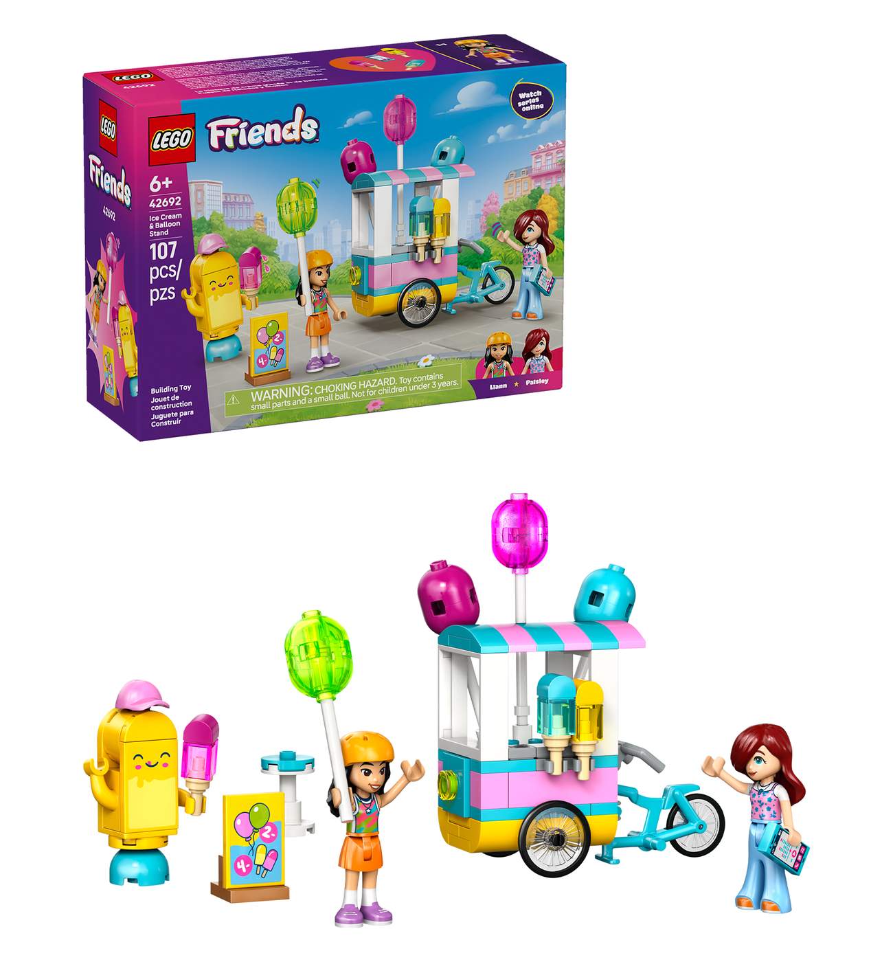 LEGO Friends Ice Cream & Balloon Stand Building Set; image 1 of 8
