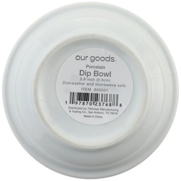 our goods Round White Porcelain Dip Bowl, 3.9"