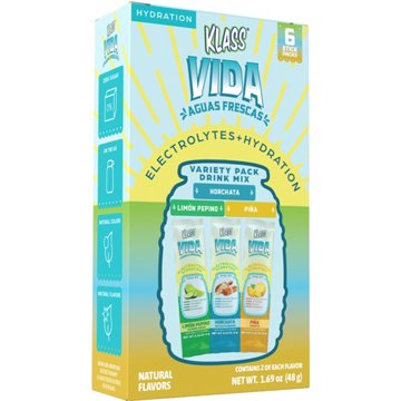 Klass Vida Aguas Frescas Electrolytes + Hydration Variety Stick Packs
