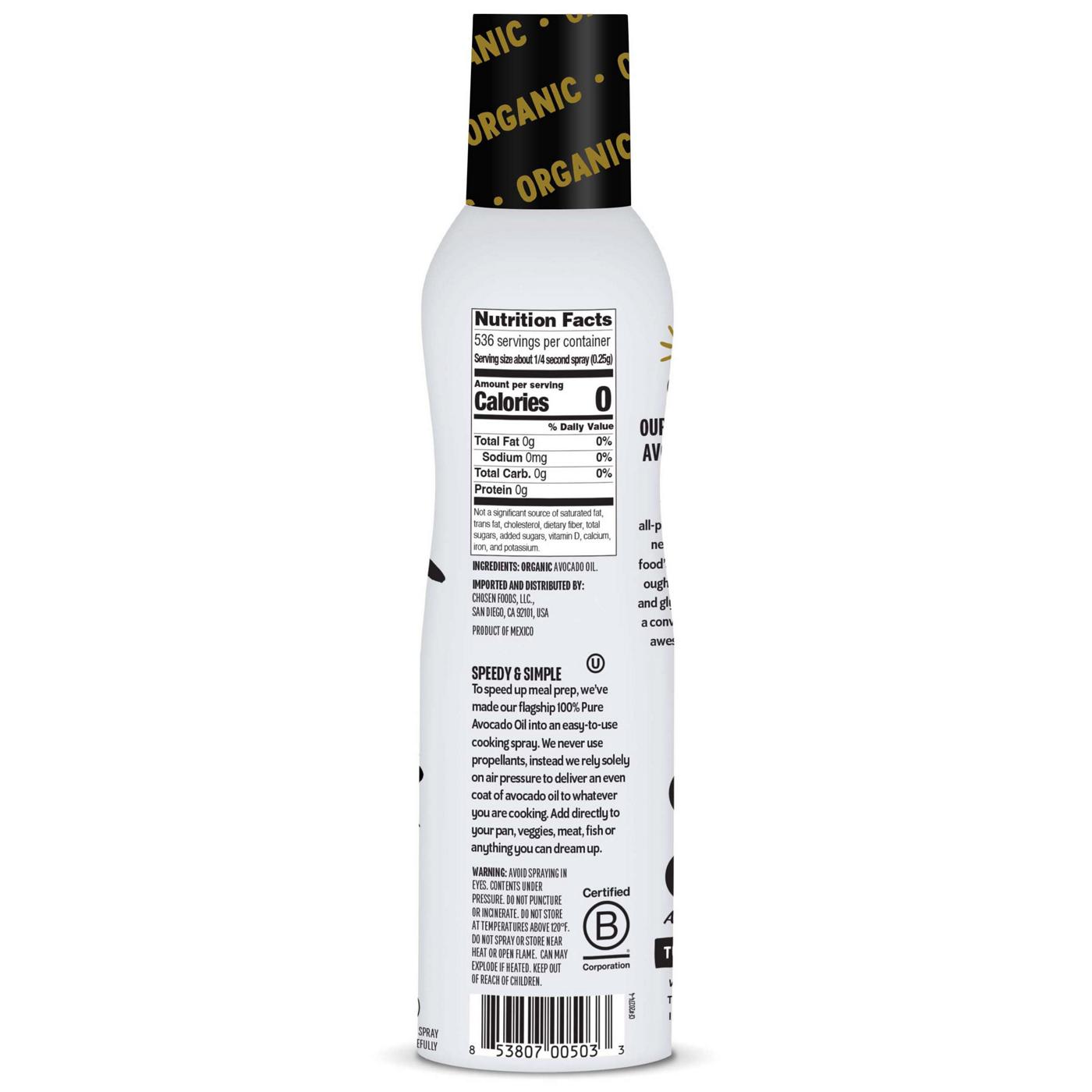 Chosen Foods 100% Pure Organic Avocado Oil Spray; image 3 of 3