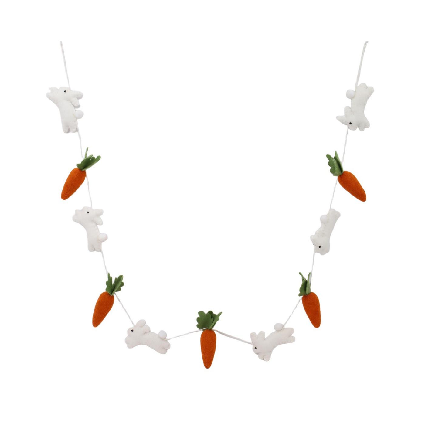 Destination Holiday Carrots & Bunnies Felt Easter Garland - Shop ...