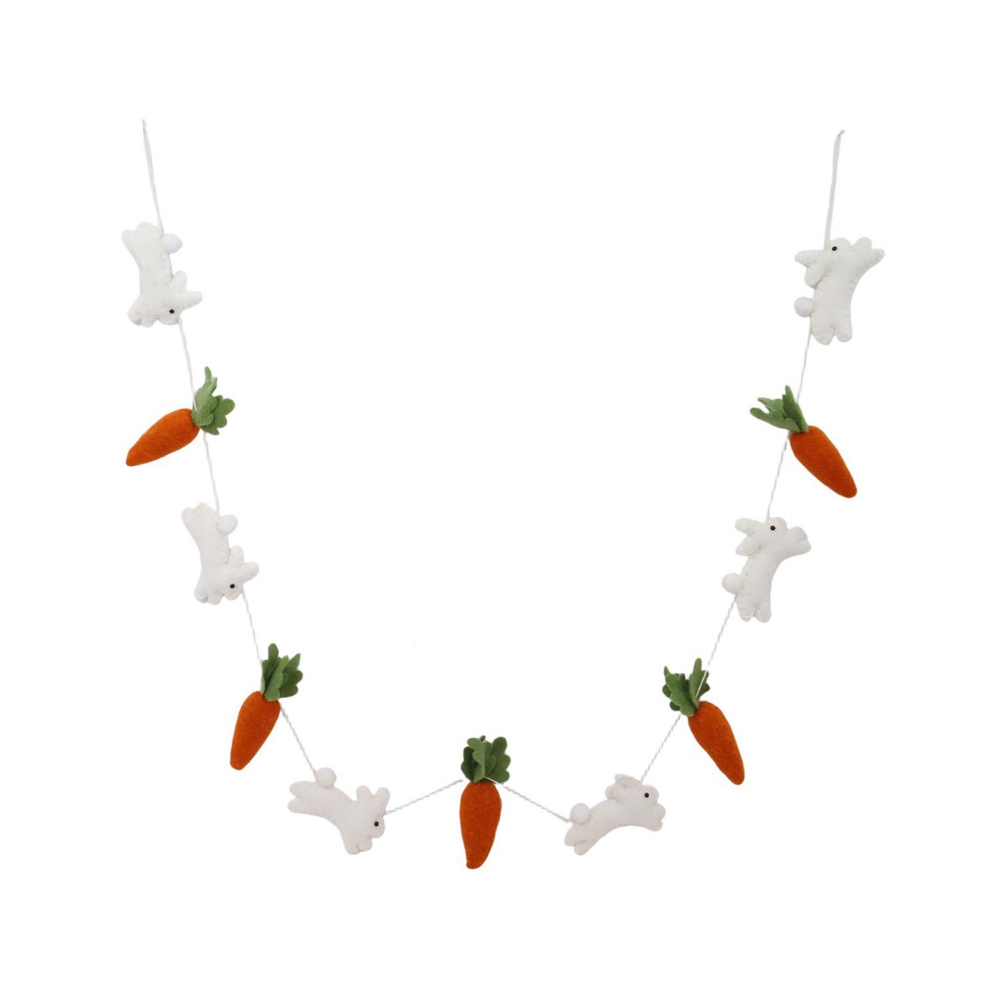 Destination Holiday Carrots & Bunnies Felt Easter Garland - Shop ...
