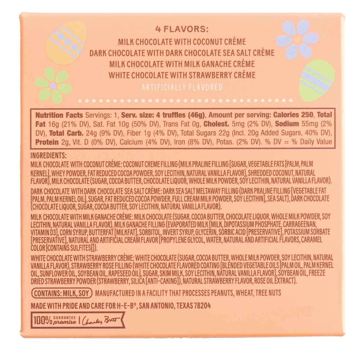 Once Upon a Treat by H-E-B Assorted Chocolate Truffles Easter Gift Box, 4 pc; image 5 of 6