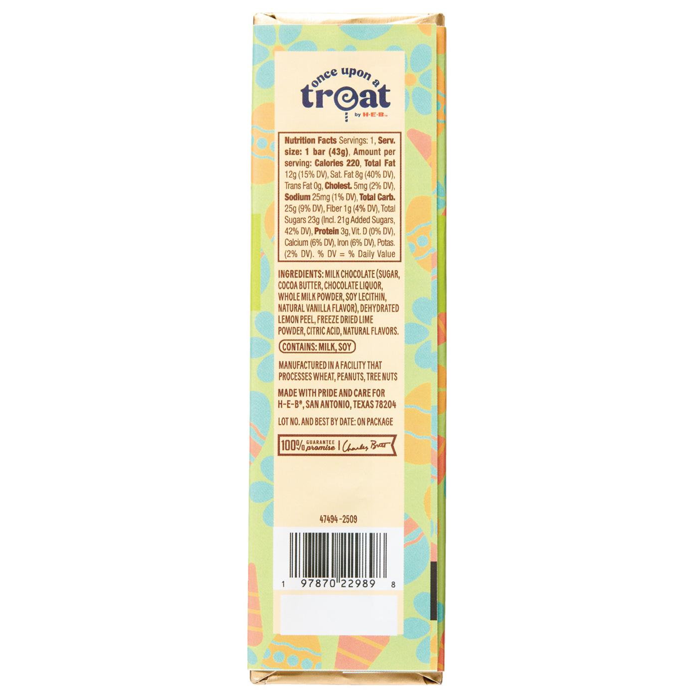 Once Upon a Treat by H-E-B Key Lime Pie Flavored Milk Chocolate Easter Candy Bar; image 10 of 11