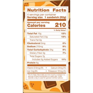 Smucker's Uncrustables PB Choco Craze Frozen Sandwiches - Peanut Butter & Chocolate Hazelnut, 4 ct