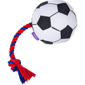 Woof & Whiskers Soccer Ball On Rope Dog Toy