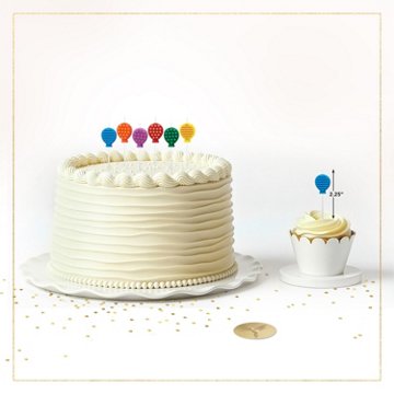 Papyrus Birthday Birthday Candles - Multi-Color Balloon, 6 ct