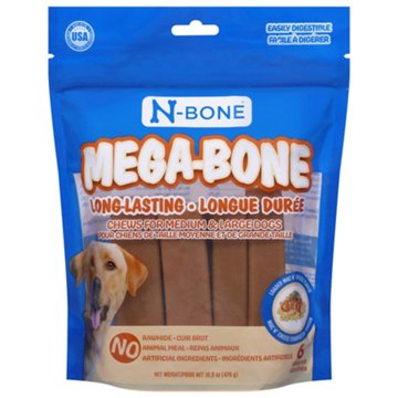 N-Bone Mega Bone Dog Chews - Mac N Cheese Flavor