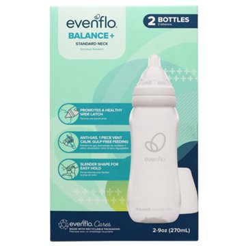 Evenflo Balance + Standard Neck Bottles, 2  ct