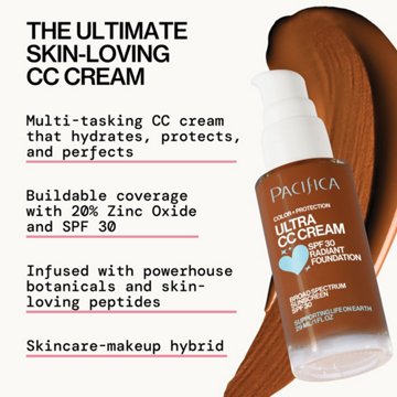 Pacifica CC Cream Cool Deep SPF 30 Radiant Foundation, 1 oz
