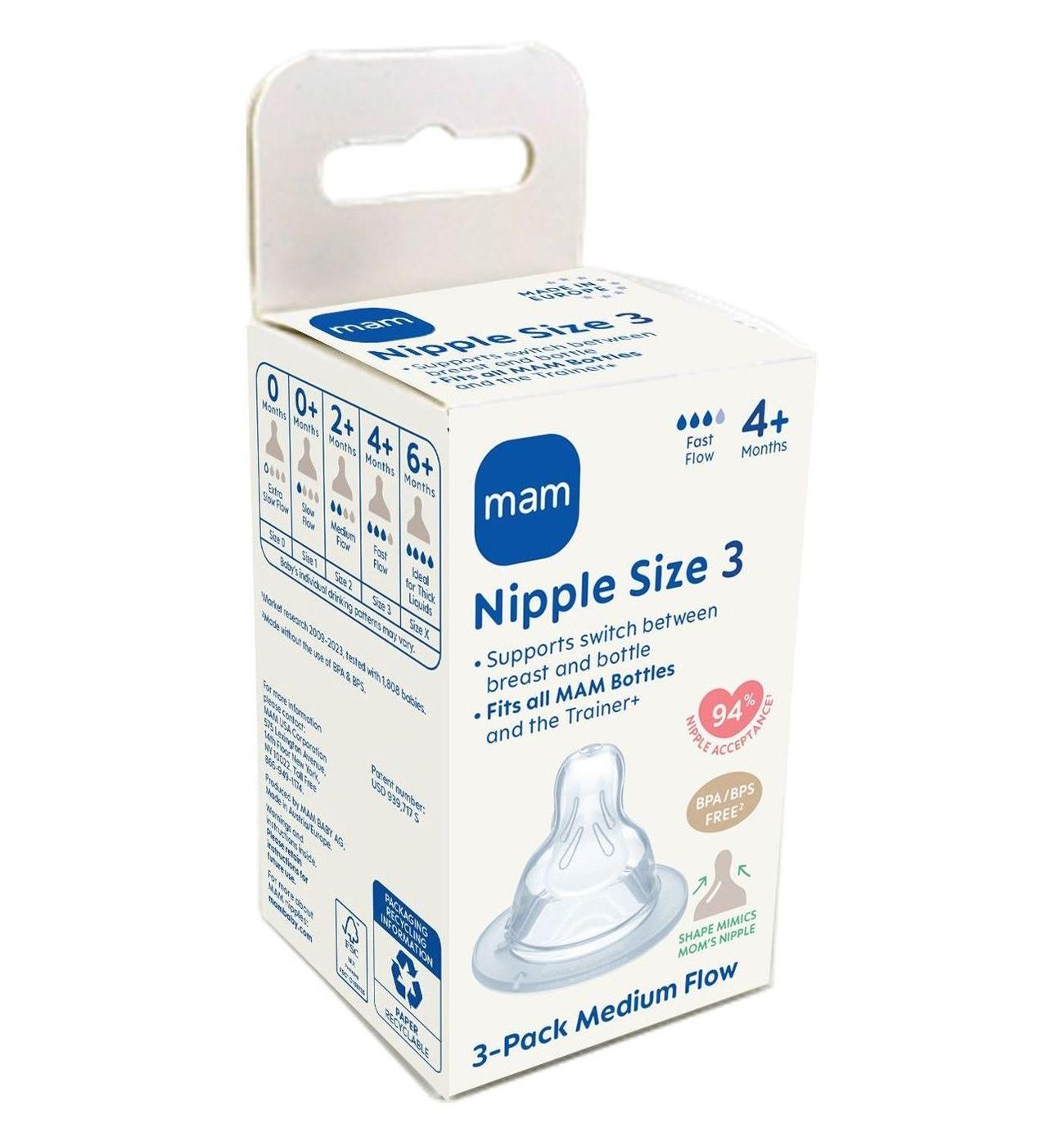 MAM Medium Flow Size 3 Nipples; image 1 of 2