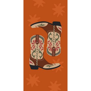 Destination Holiday Summer Beach Towel - Orange Boots