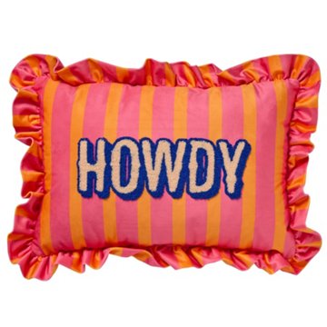 Destination Holiday Striped Howdy Throw Pillow, 20" x 14"