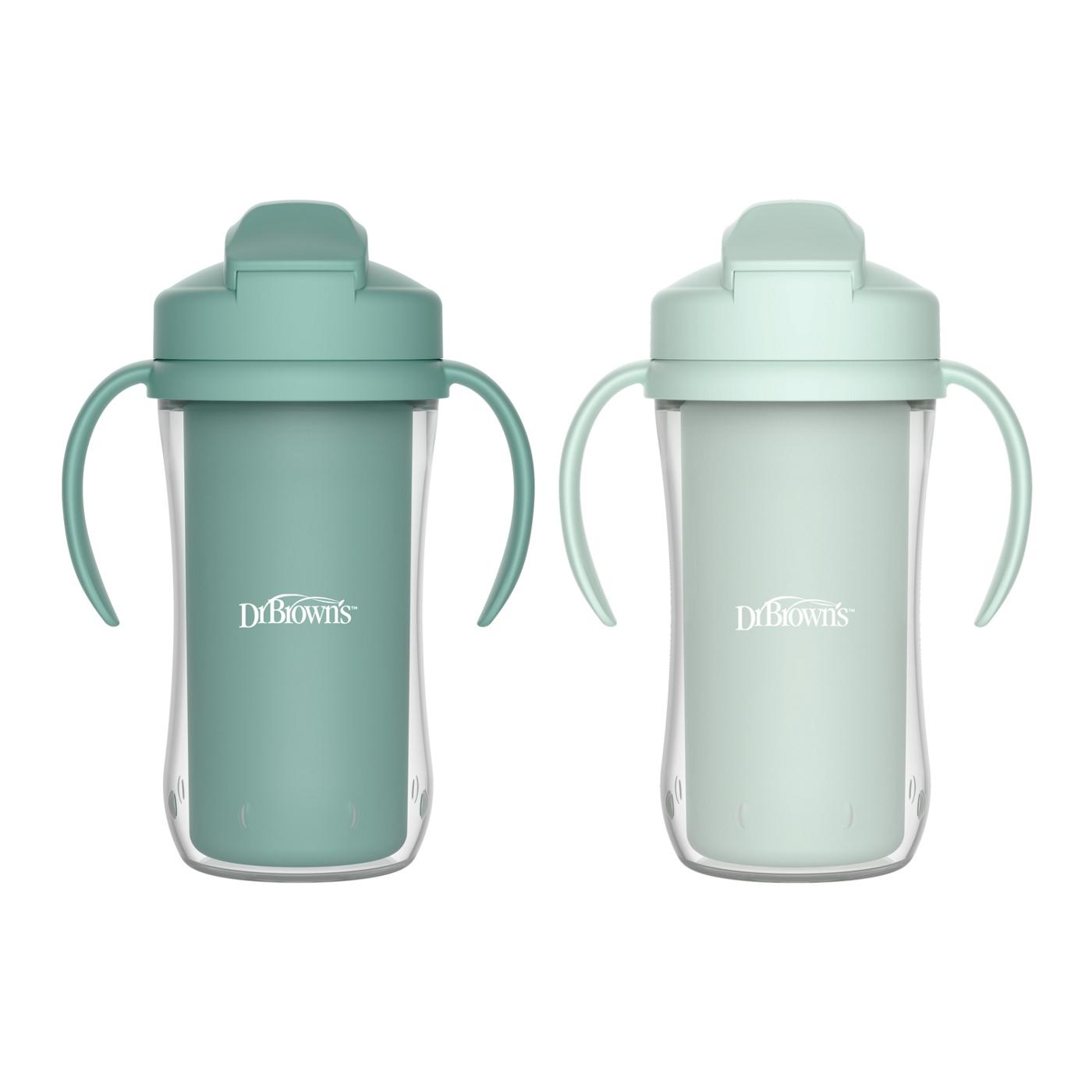 Dr Browns Insulated Straw Cups for 12+ Months - Green; image 2 of 2