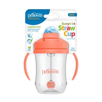 Dr Browns Baby's 1st Straw Cup - Coral