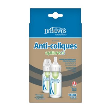 Dr Browns Anti-Colic Glass 4 oz Baby Bottles, 2 ct