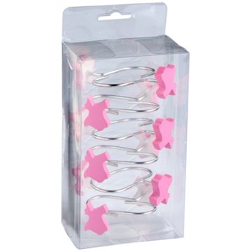 Destination Holiday Texas Shaped Shower Curtain Hooks - Pink, 10 ct