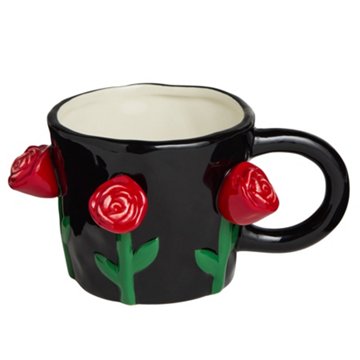 Destination Holiday Red Rose Coffee Mug, 12 oz