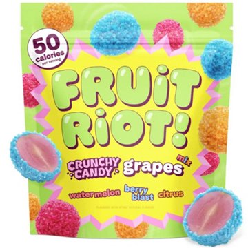 Fruit Riot! Crunchy Candy Grapes Mix Real Frozen Fruit