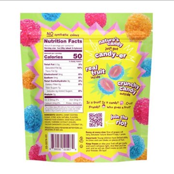 Fruit Riot! Crunchy Candy Grapes Mix Real Frozen Fruit