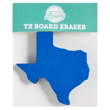 Destination Holiday Texas Shaped Dry Erase Whiteboard Eraser