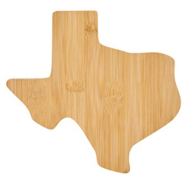 Destination Holiday Texas Mini Bamboo Serving Board, 8.3" x 7.8"