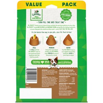 Greenies Pill Pockets Capsule Size - Peanut Butter Flavor, 15.8 oz