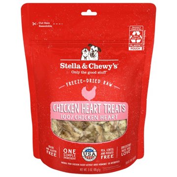 Stella & Chewy's Freeze Dried Dog Treats - Chicken Hearts