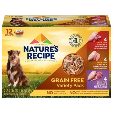 Nature's Recipe Grain Free Adult Dog Food Cups - Variety Pack