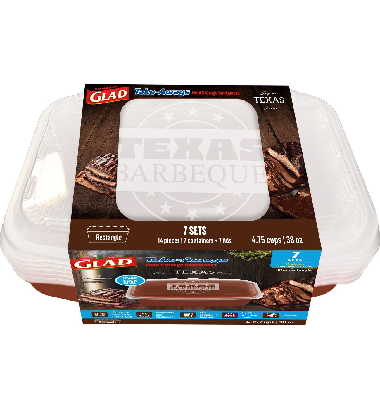 Glad Take-Aways Food Storage Texas Edition - BBQ; image 2 of 2
