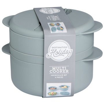 Destination Holiday Stackable Microwavable Multi-Cooker Set, 4 pc