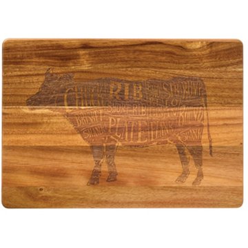 Trespring Acacia Wood Charcuterie Board - Cow, 17" x 12"