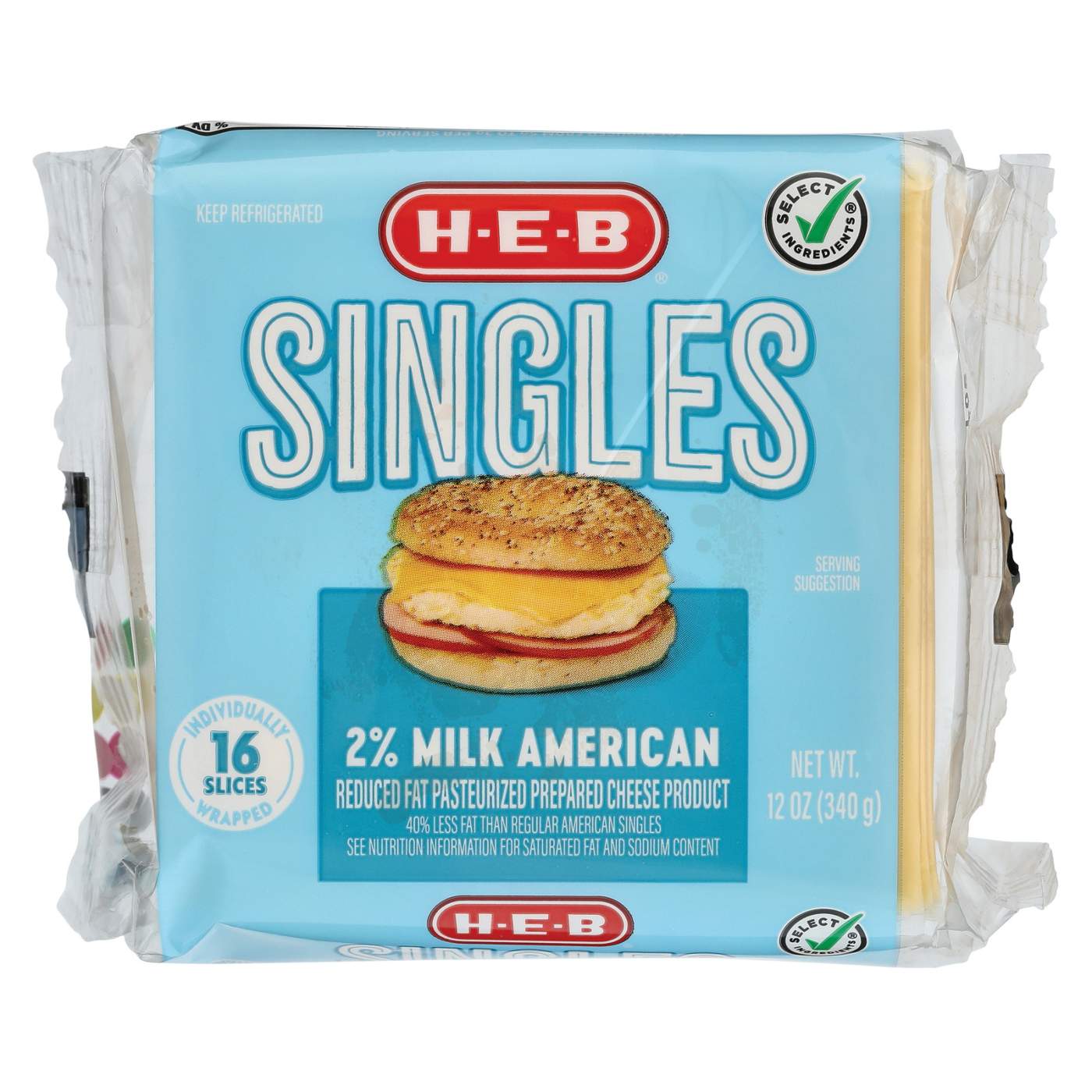 H-E-B American Singles - 2% Reduced Fat Milk; image 1 of 3