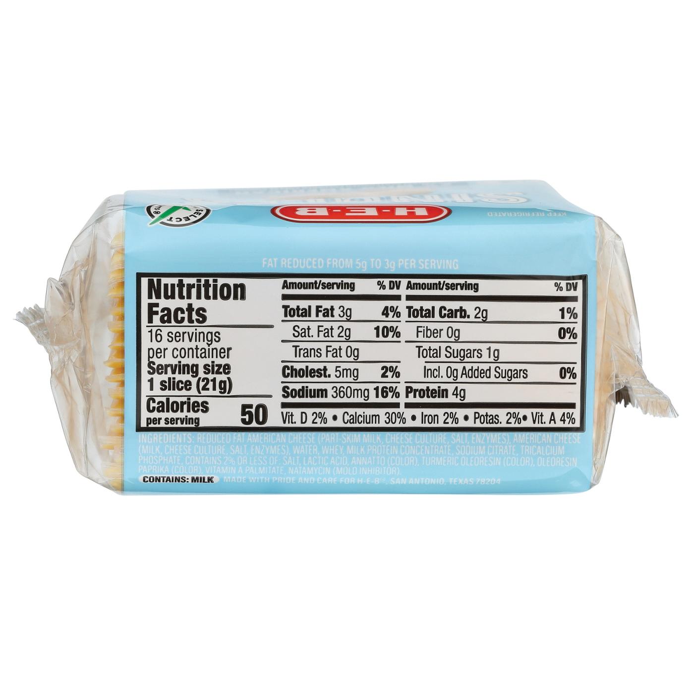 H-E-B American Singles - 2% Reduced Fat Milk; image 3 of 3