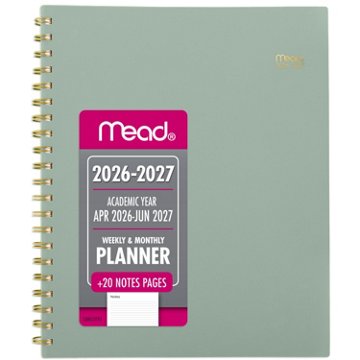 Mead 2026 - 2027 Academic Weekly Monthly Planner - Green