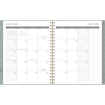 Mead 2026 - 2027 Academic Weekly Monthly Planner - Green