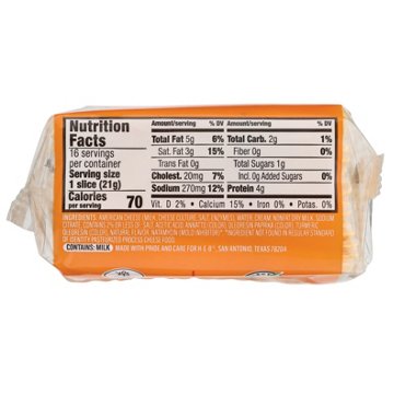 H-E-B Sharp American Cheese Singles