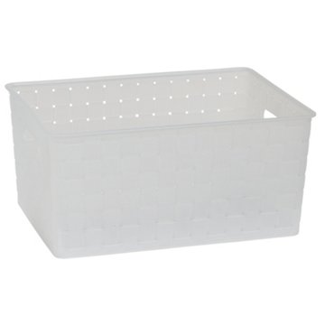 Destination Holiday Medium Jelly Weave Storage Bin - Clear, 12.2" x 8.9" x 5.7"