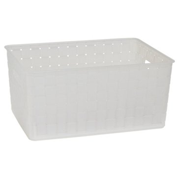 Destination Holiday Large Jelly Weave Bin - Clear, 15.4" x 11" x 7.1"